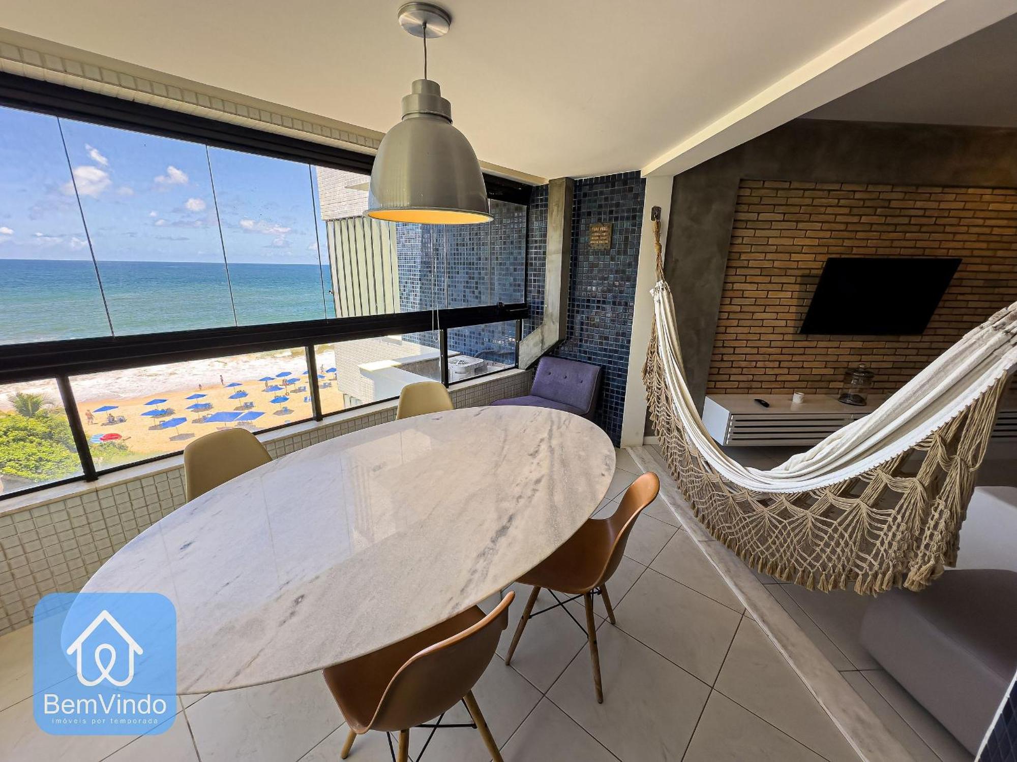 Apartamento Completo Com Vista Mar E Pe Na Areia Salvador Luaran gambar